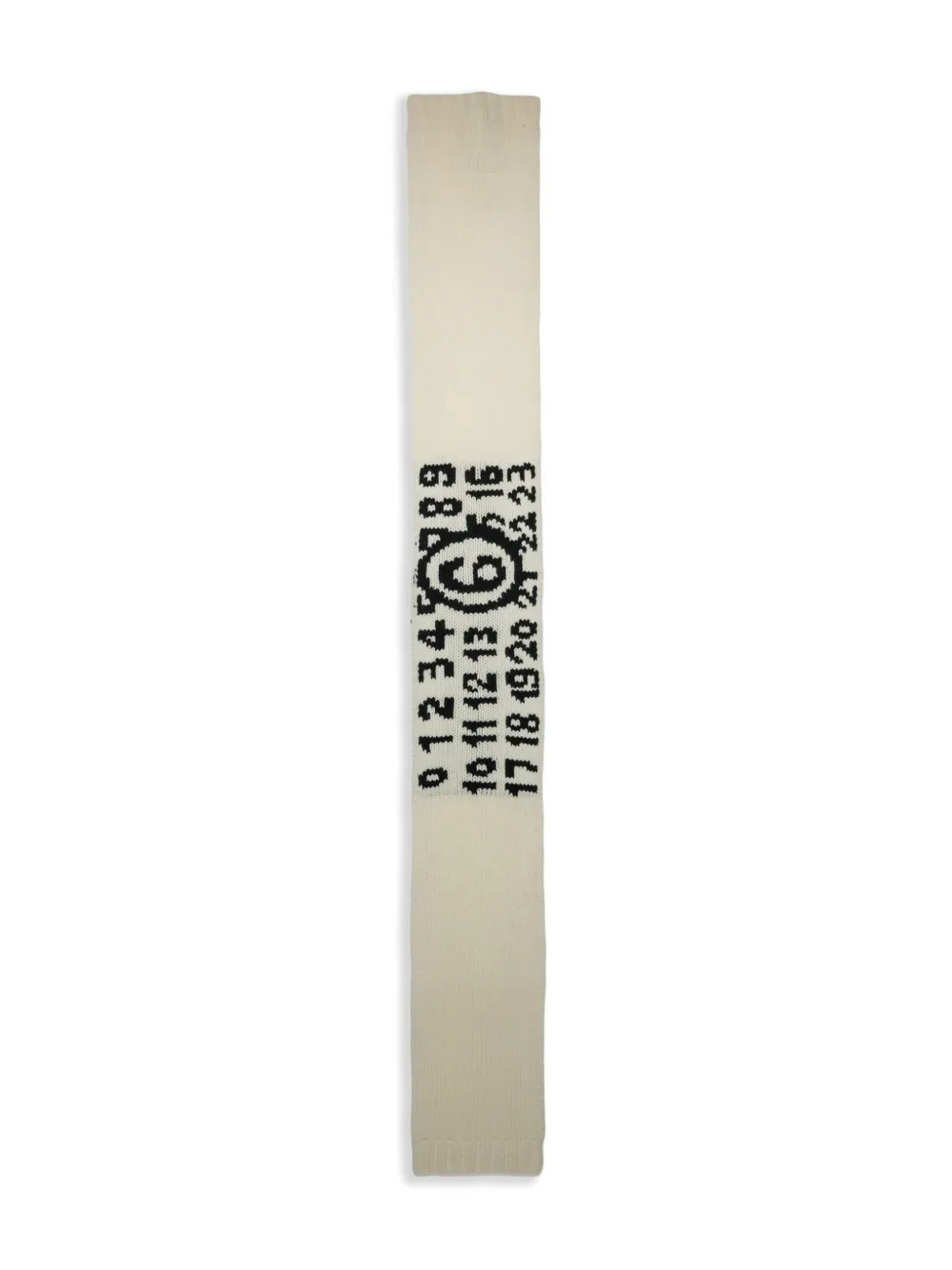 MM6 Maison Margiela Kids Sjaal met Numbers-patroon Beige