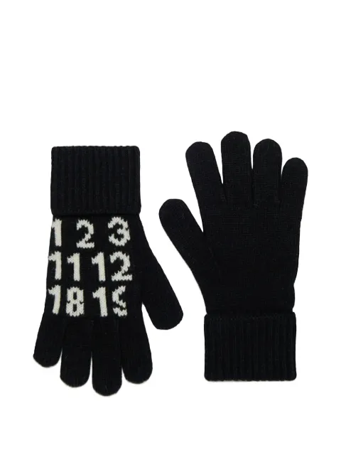 MM6 Maison Margiela Kids numbers-intarsia gloves