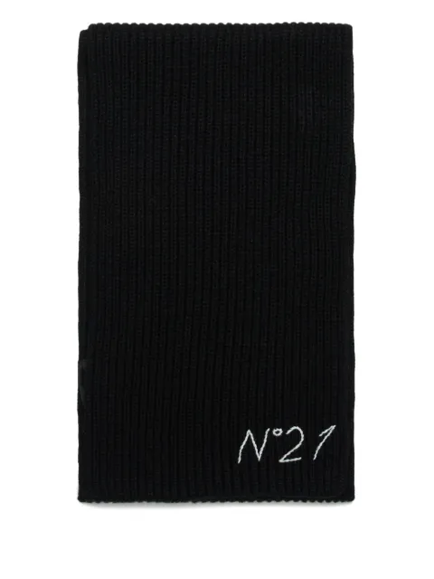 Nº21 Kids embroidered-logo scarf