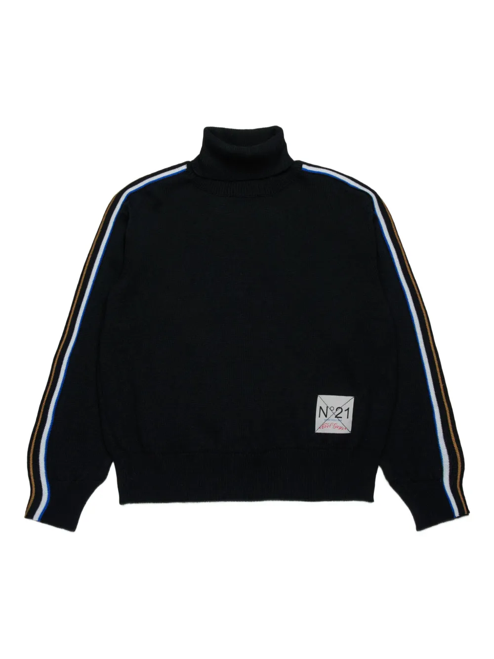 Nº21 Kids Coltrui met streepdetail Zwart
