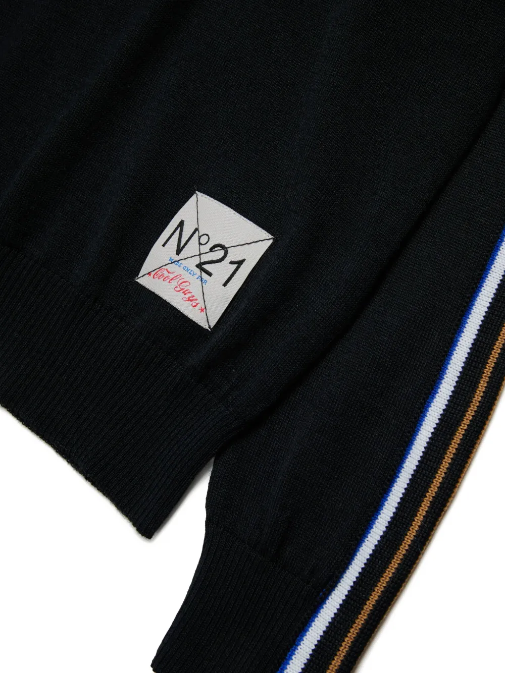 Nº21 Kids Coltrui met streepdetail Zwart