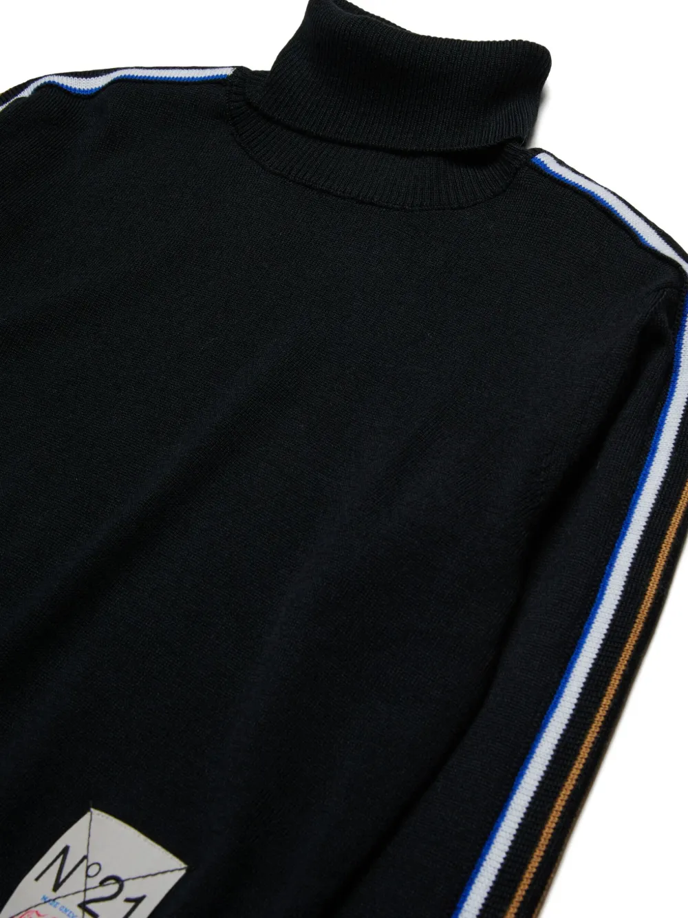 Nº21 Kids Coltrui met streepdetail Zwart