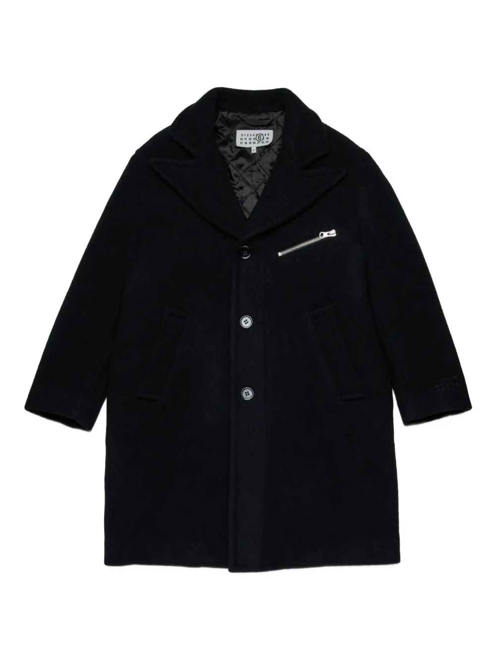 MM6 Maison Margiela Kids Wollen jas Zwart
