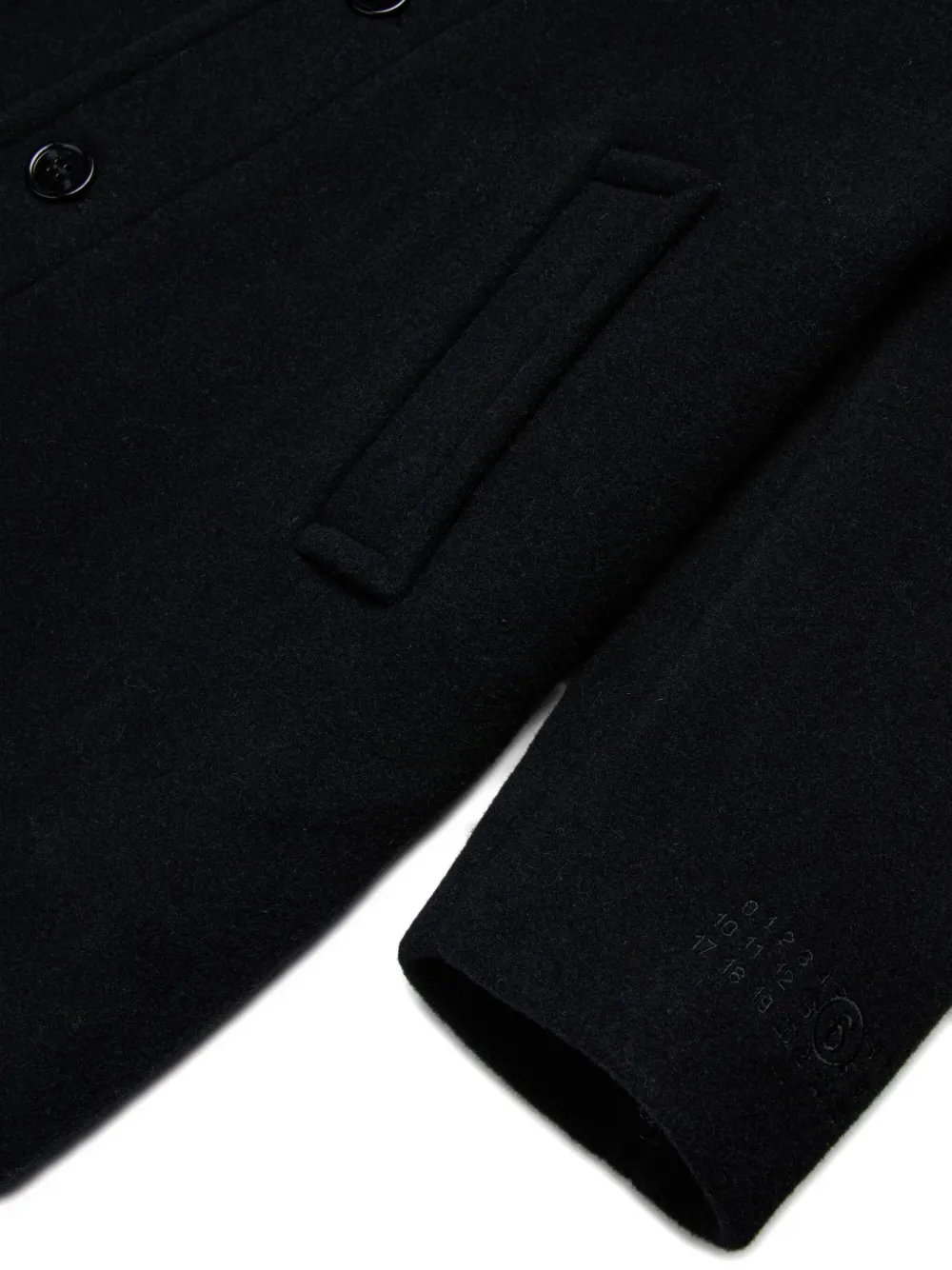 MM6 Maison Margiela Kids Wollen jas Zwart