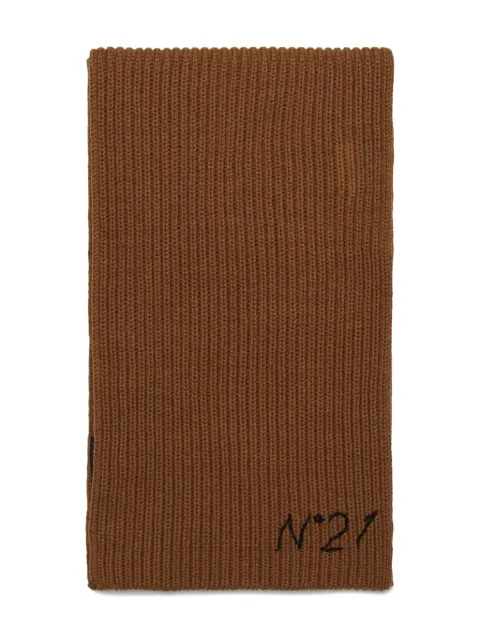 Nº21 Kids logo-embroidered scarf