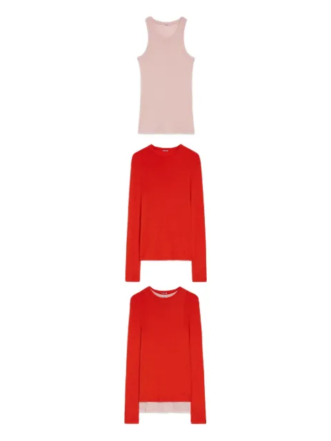 JIL SANDER+ wool layered T-shirt