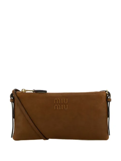 Miu Miu logo-embossed leather cross body bag