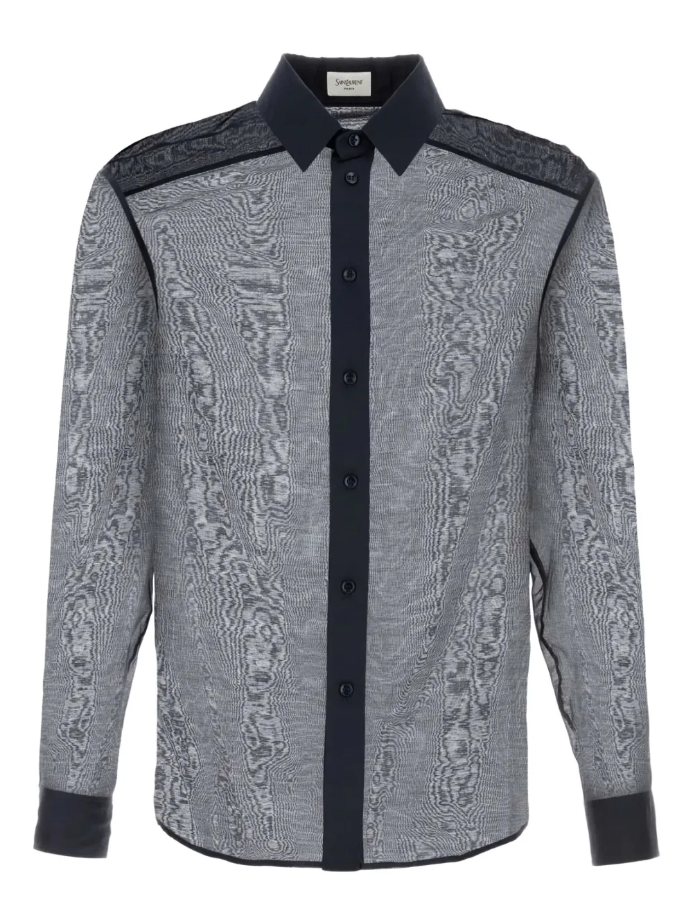 Saint Laurent semi-sheer shirt - Blue