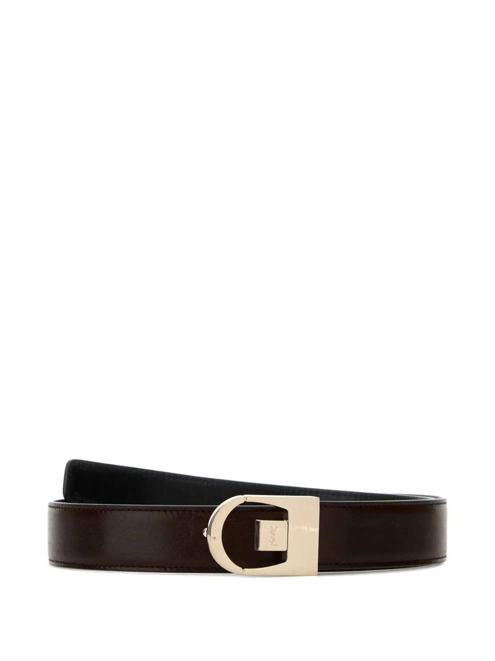 Saint Laurent Omkeerbare riem Zwart
