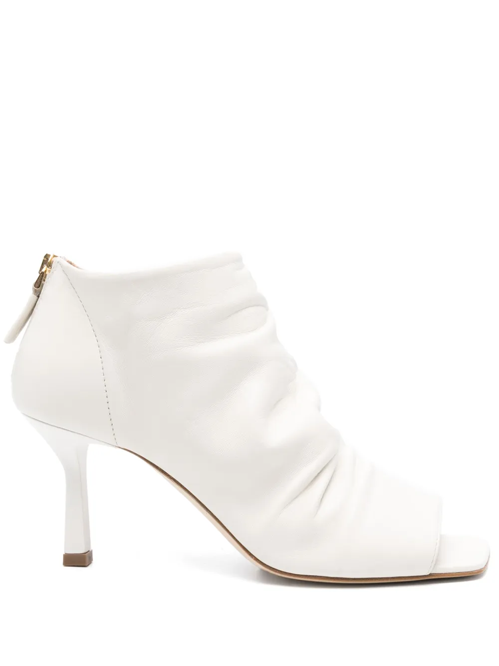The Seller open-toe heeled ankle boots White