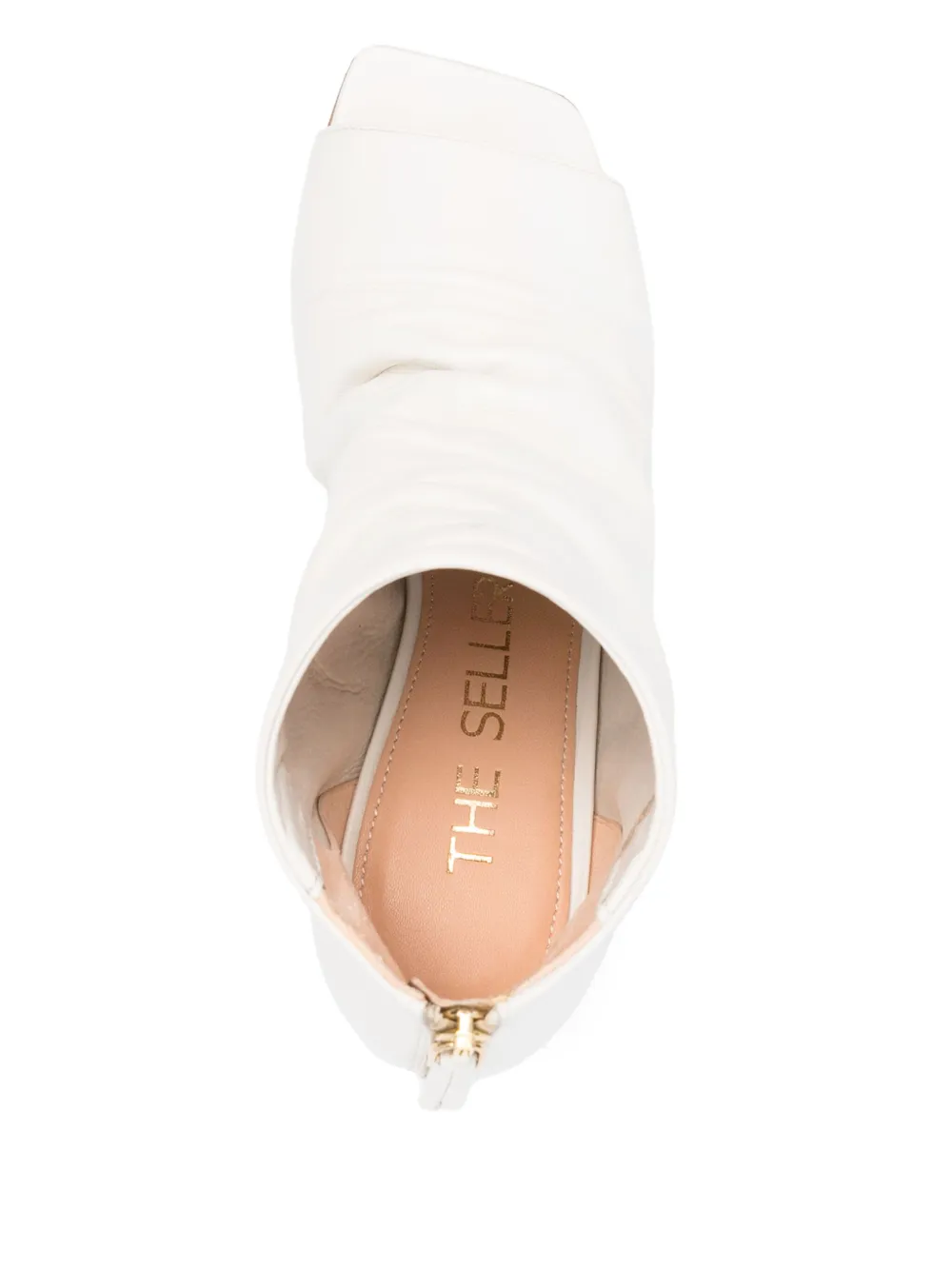 The Seller open-toe heeled ankle boots White