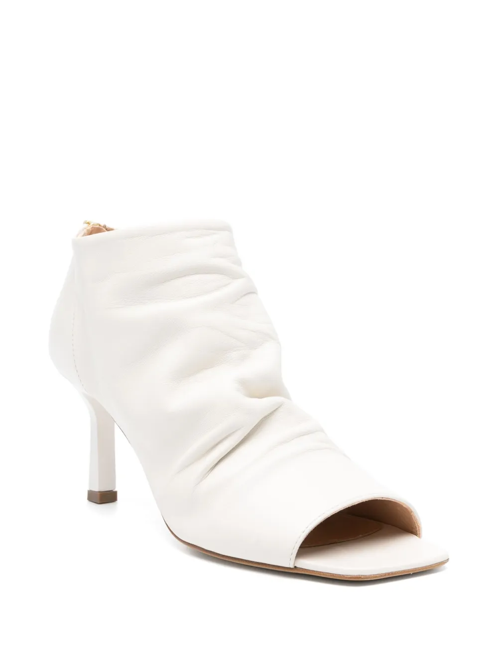 The Seller open-toe heeled ankle boots White
