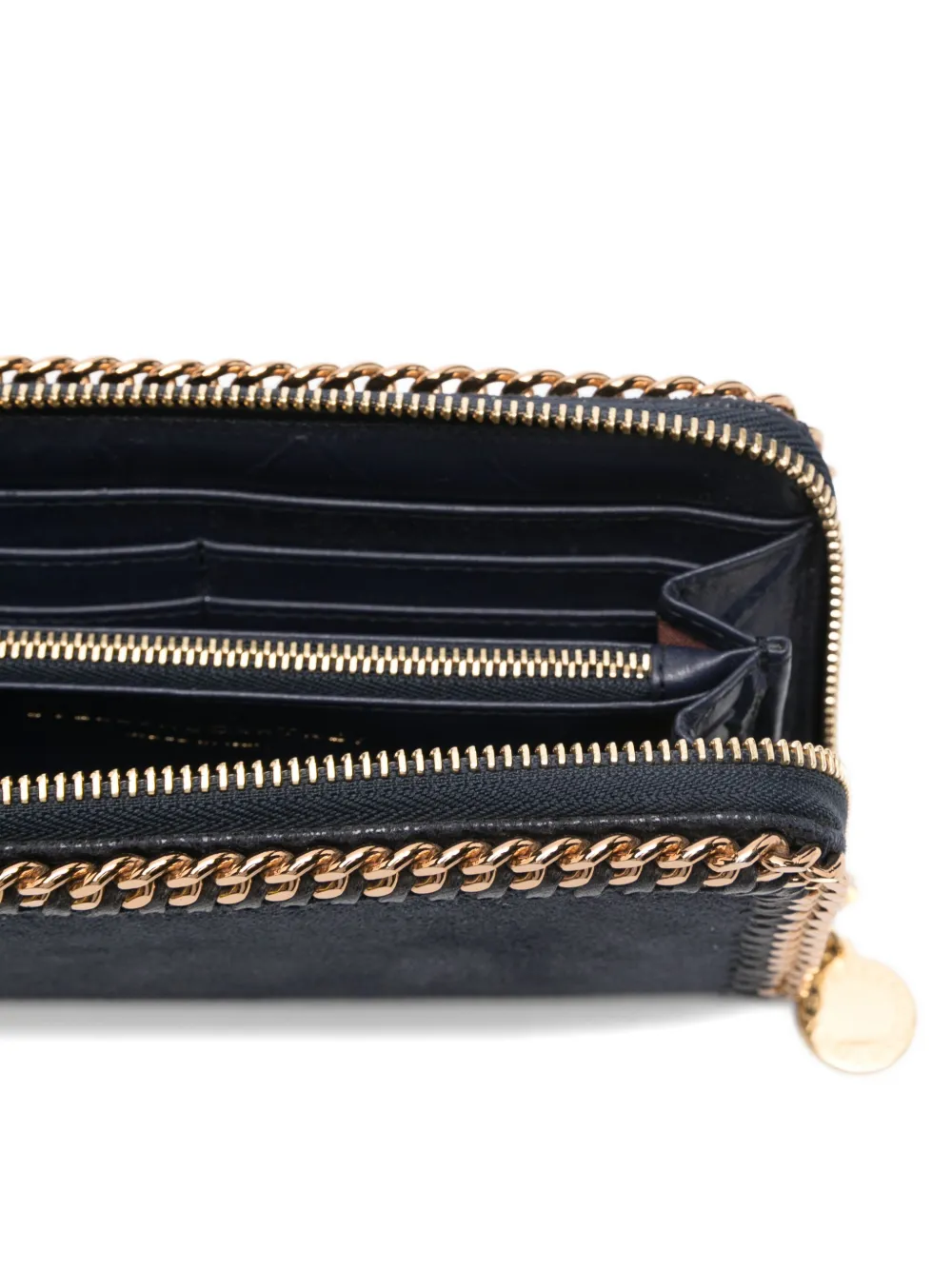 Stella McCartney Portemonnee met ketting afwerking en rits Blauw