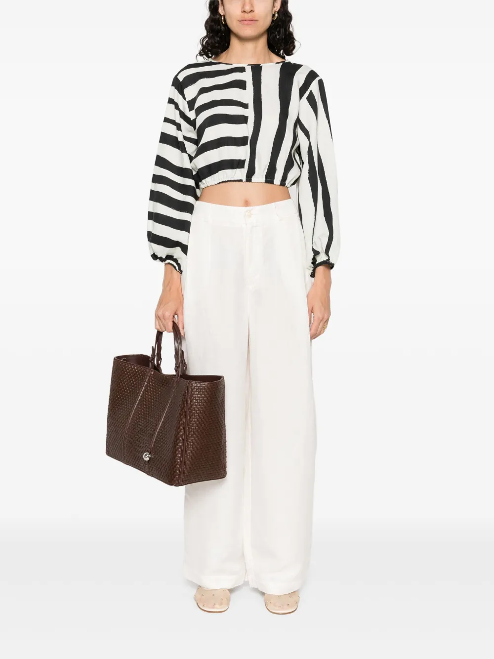 120% Lino linen-blend trousers - Wit