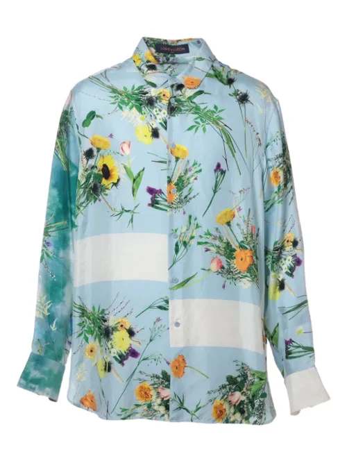 Chemise en soie à fleurs (années 2020) - Louis Vuitton Pre-Owned - Modalova
