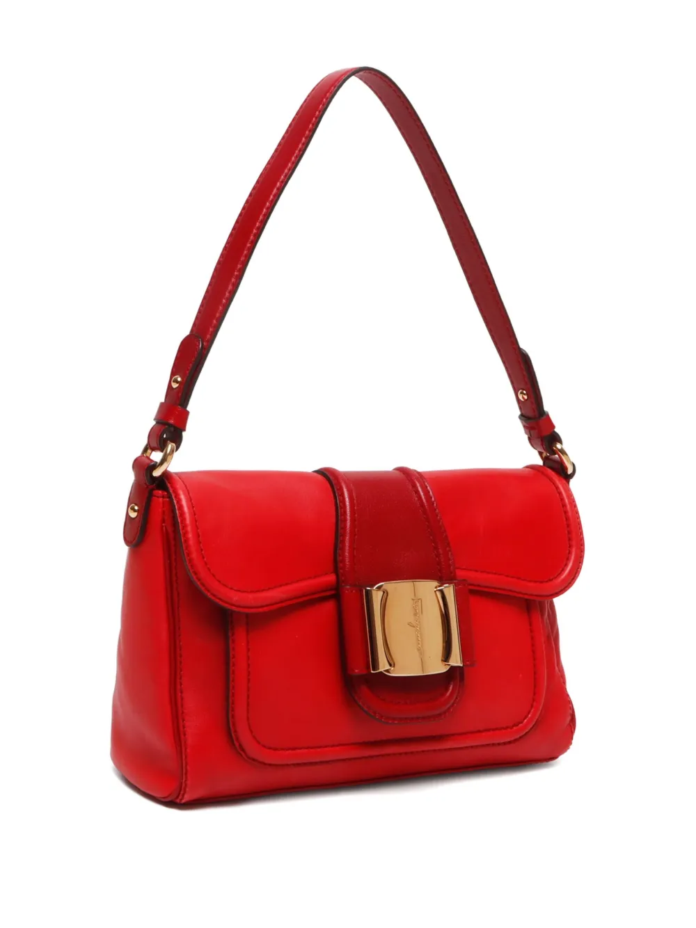 Pre-owned Ferragamo 2010-2024 Vara Shoulder Bag In Red