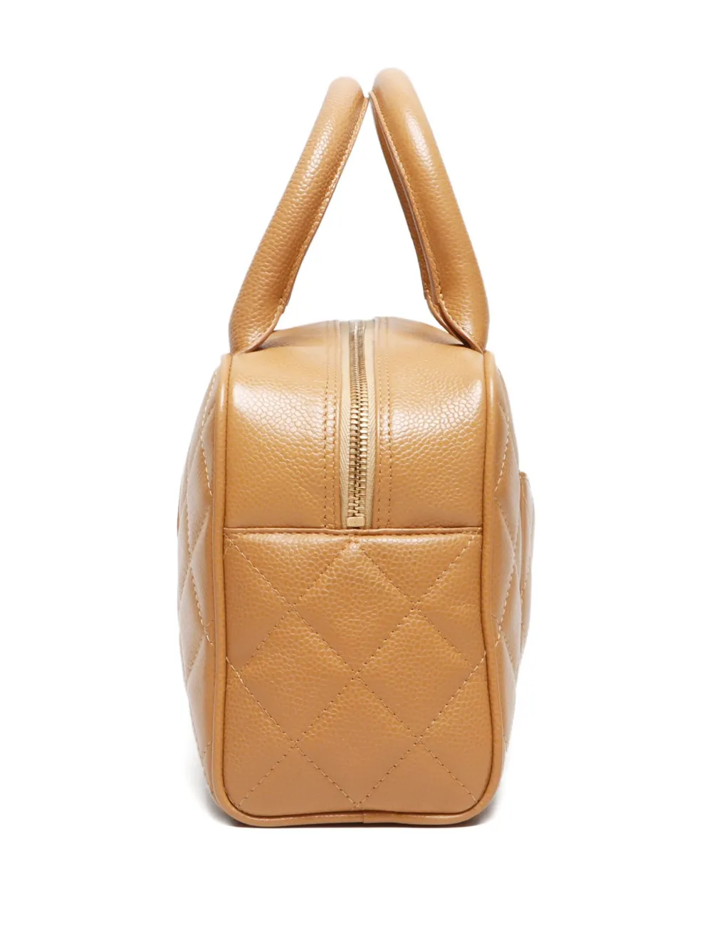 Pre-owned Chanel 2003-2004 Mini Boston Bag In Neutral