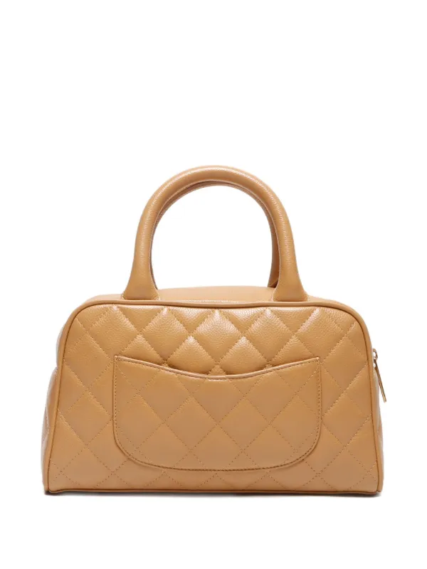 CHANEL Pre-Owned 2003-2004 Mini Boston Bag | Neutrals | FARFETCH