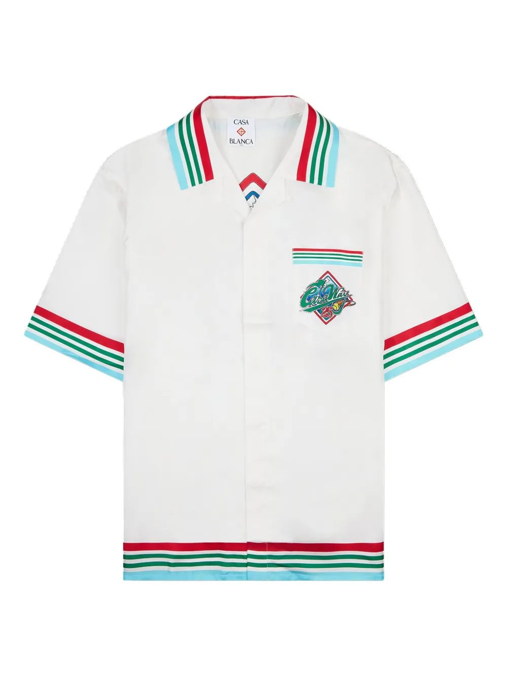 Casablanca camisa "CASA WAY WORLD SERIES" de seda | blanco | Image 1