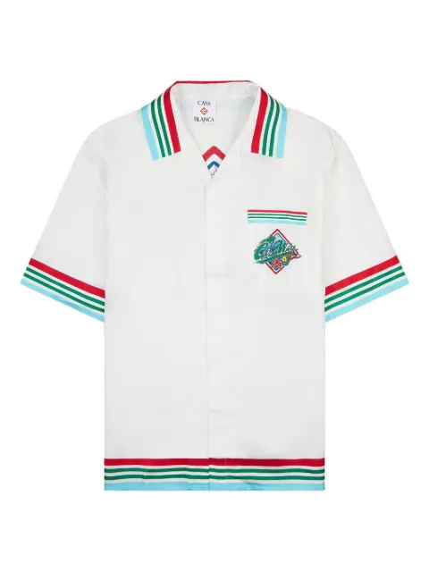 Casablanca t-shirt en soie "CASA WAY WORLD SERIES"