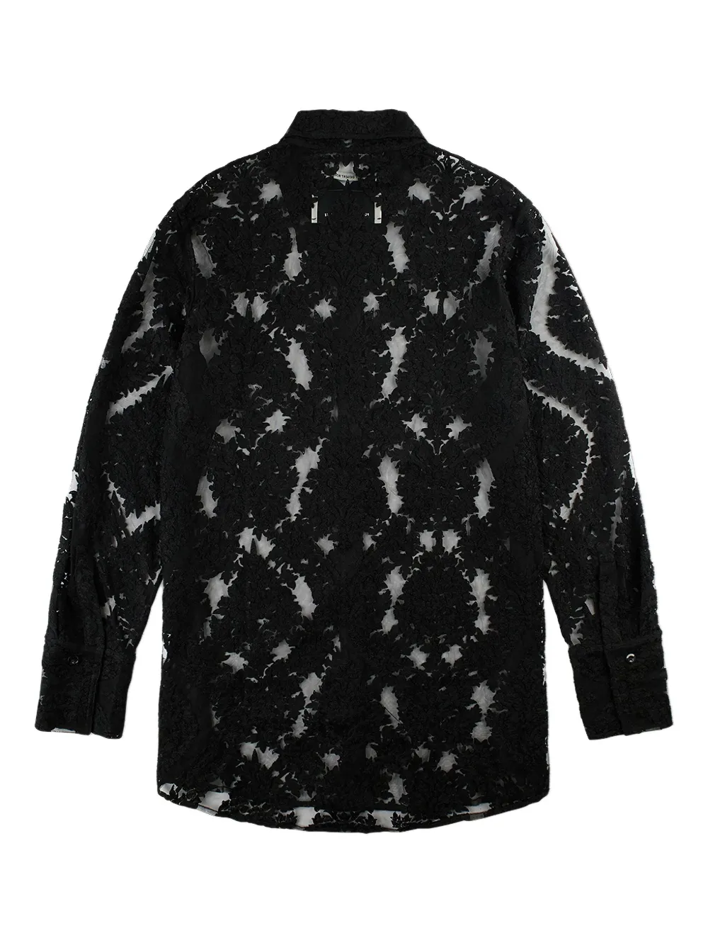 Song For The Mute lace-patterned shirt - Zwart