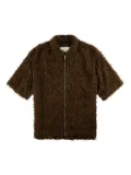 Song For The Mute zip-up box shirt - Brown