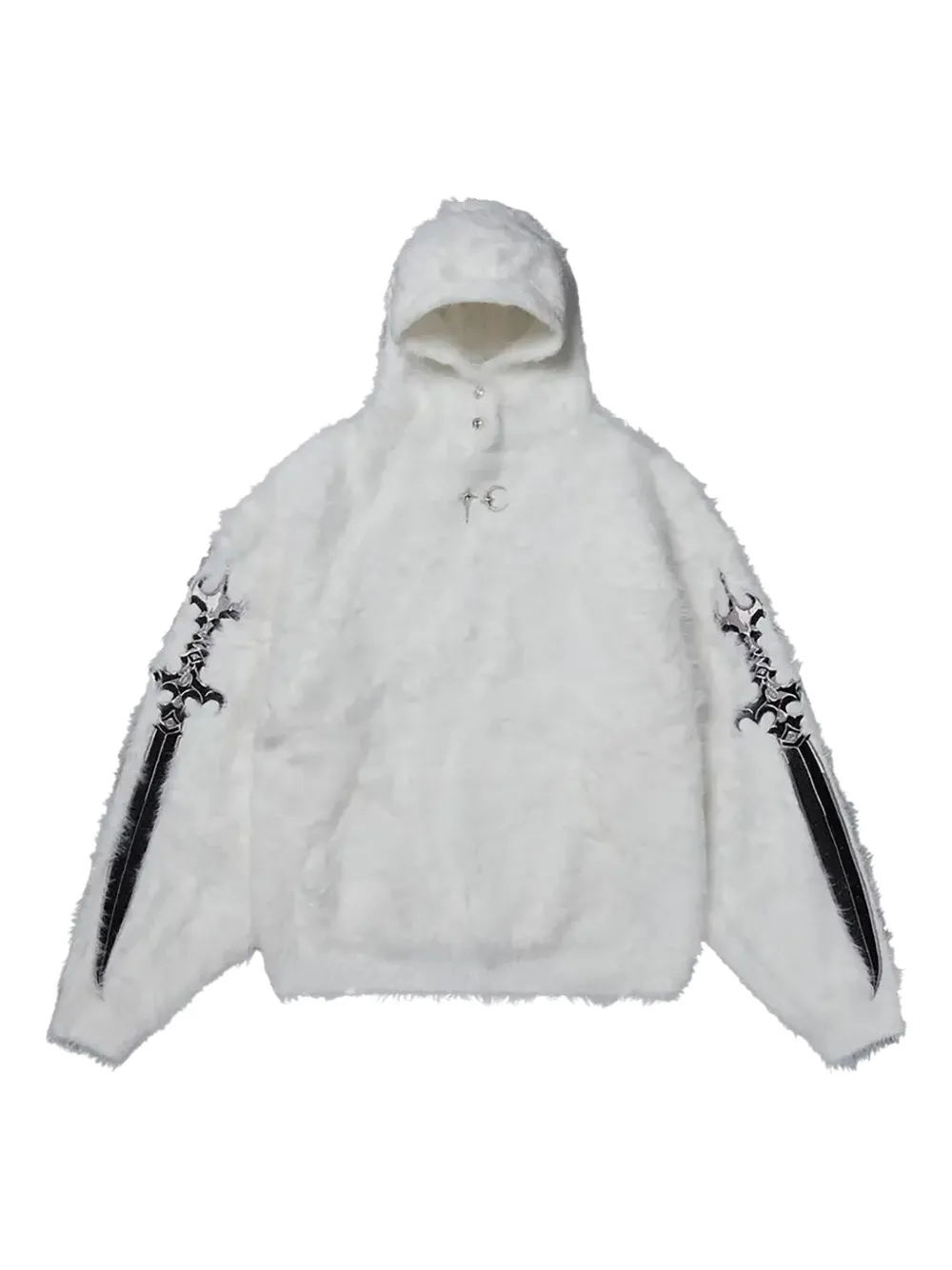 THUG CLUB Felpa Sword con cappuccio - Bianco