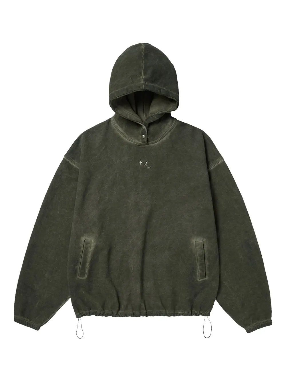 THUG CLUB Felpa Color Emblem con cappuccio | verde | Image 1