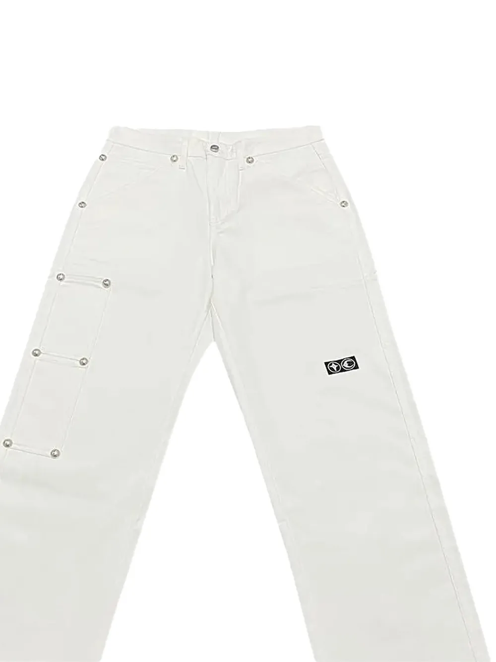 THUG CLUB straight-leg trousers - Wit