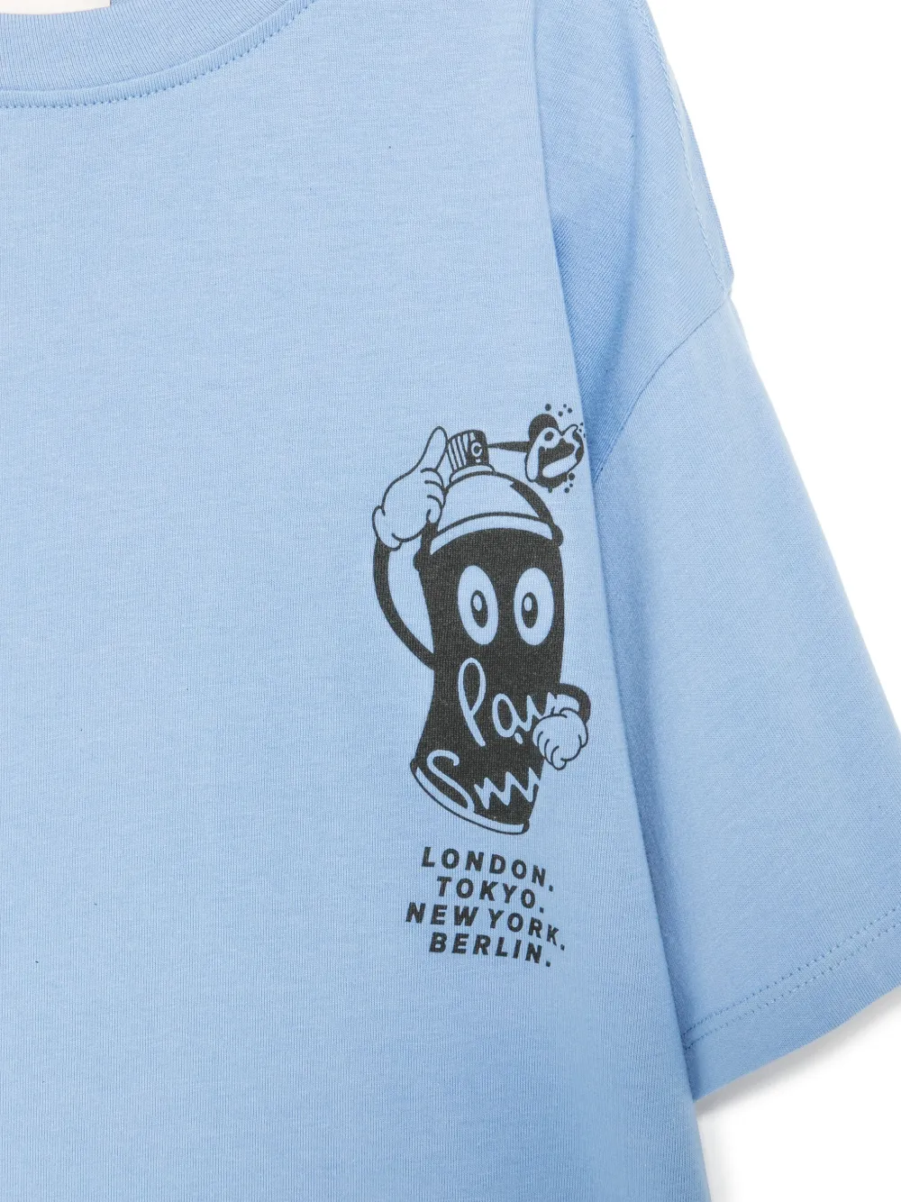 Paul Smith Junior T-shirt met grafische print Blauw