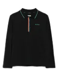 Paul Smith Junior logo-embroidered polo shirt - Black