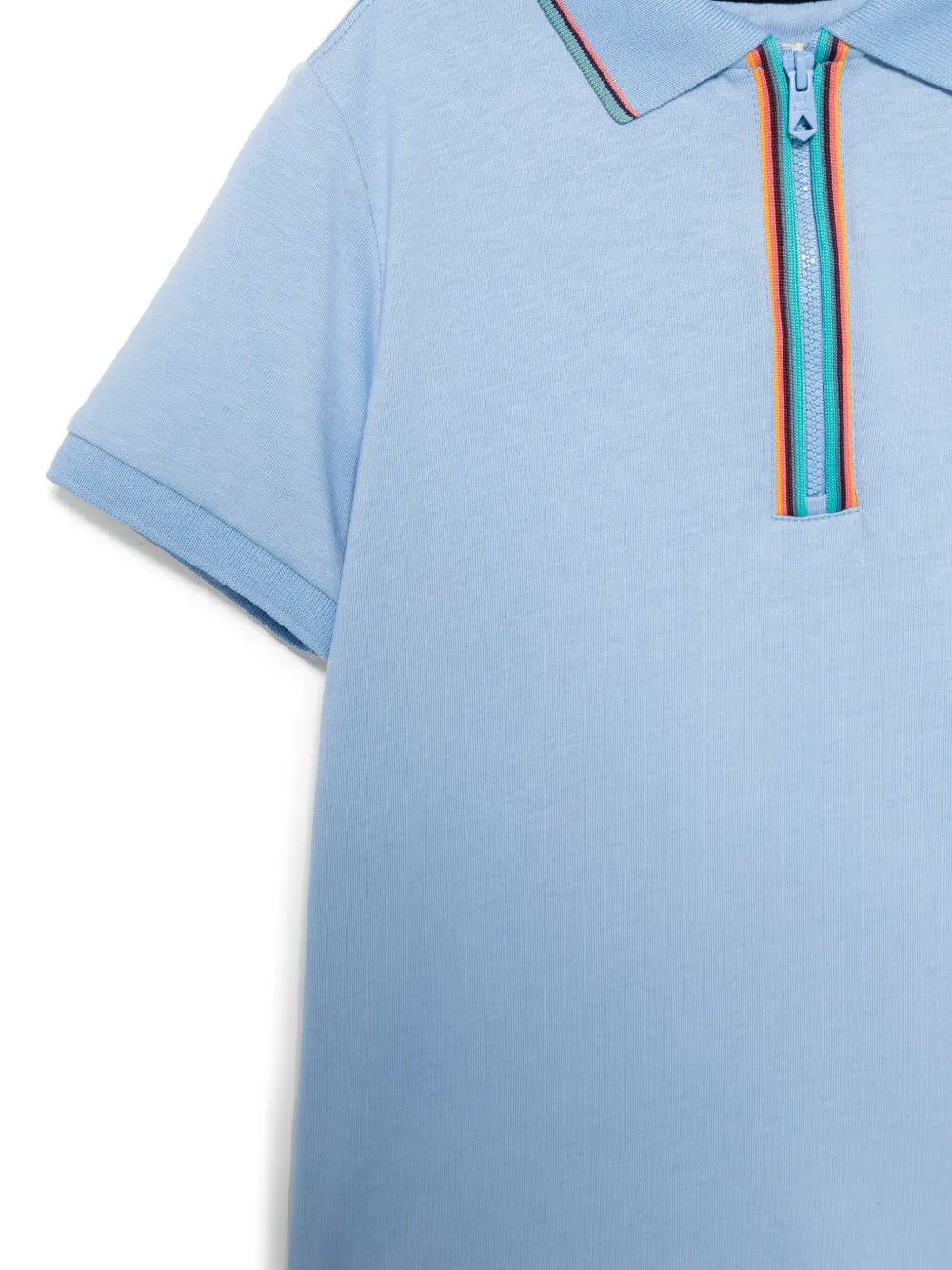 Paul Smith Junior Poloshirt met geborduurd logo Blauw