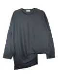 Yohji Yamamoto asymmetric T-shirt - Grey