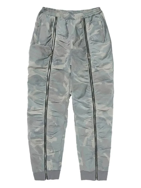 THUG CLUB zip-detail straight-leg trousers