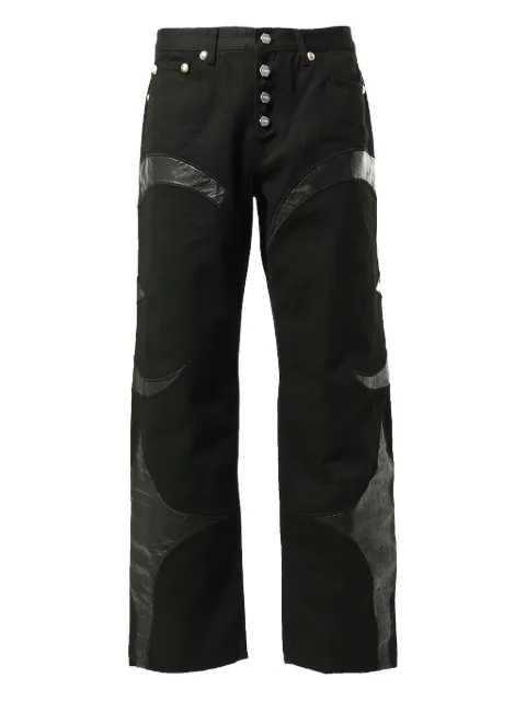 THUG CLUB leather washing jeans