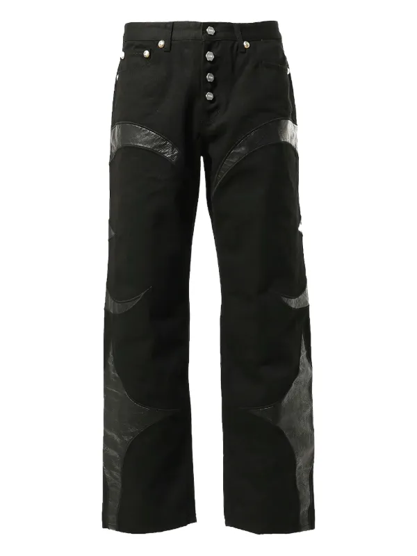 THUG CLUB レザージーンズ | ブラック | FARFETCH JP