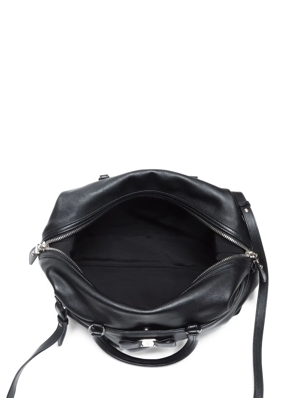 Pre-owned Ferragamo 2000-2020 Vara Two-way Tote Bag In Black