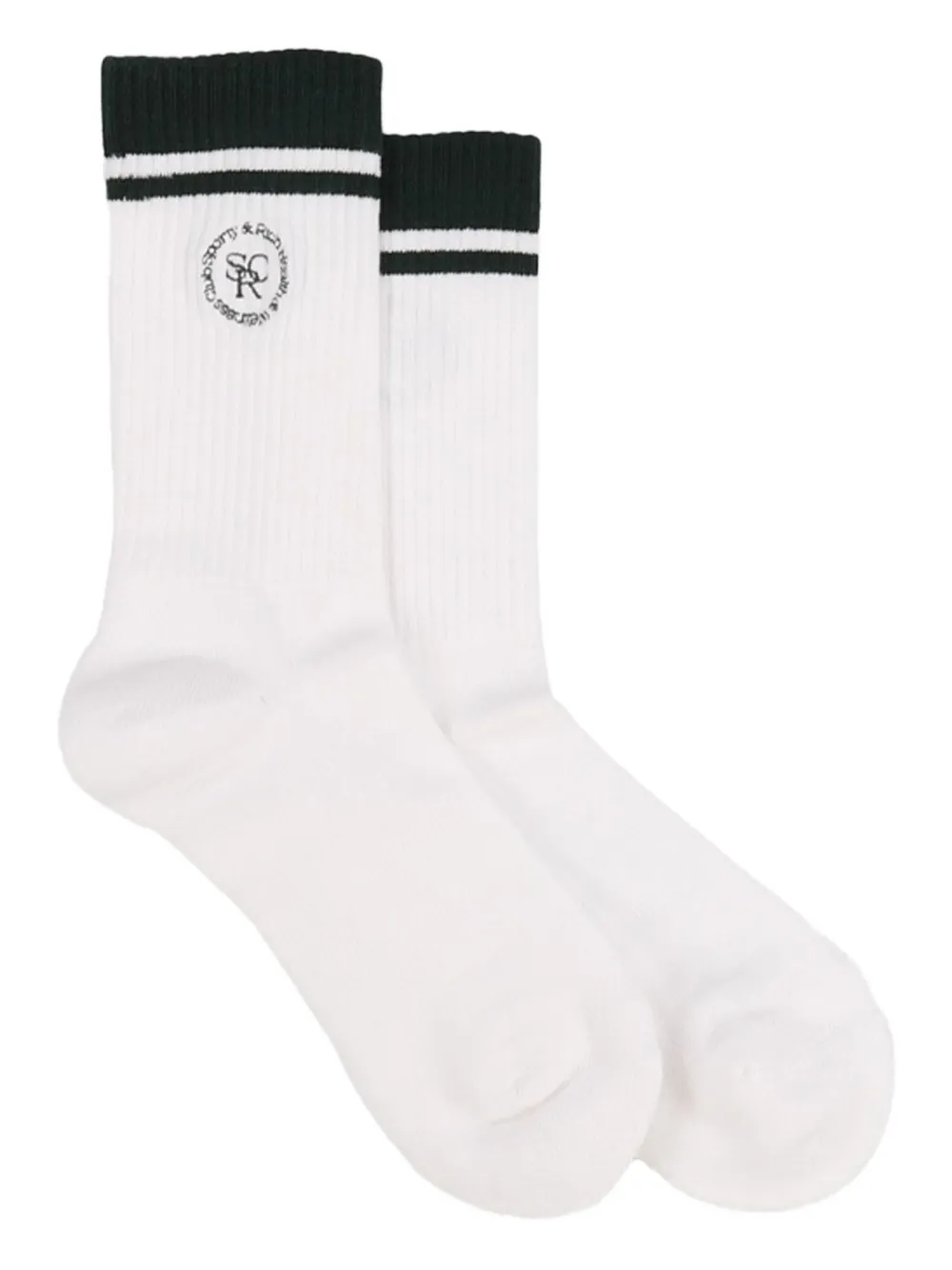 Sporty & Rich Sokken met geborduurd logo Wit