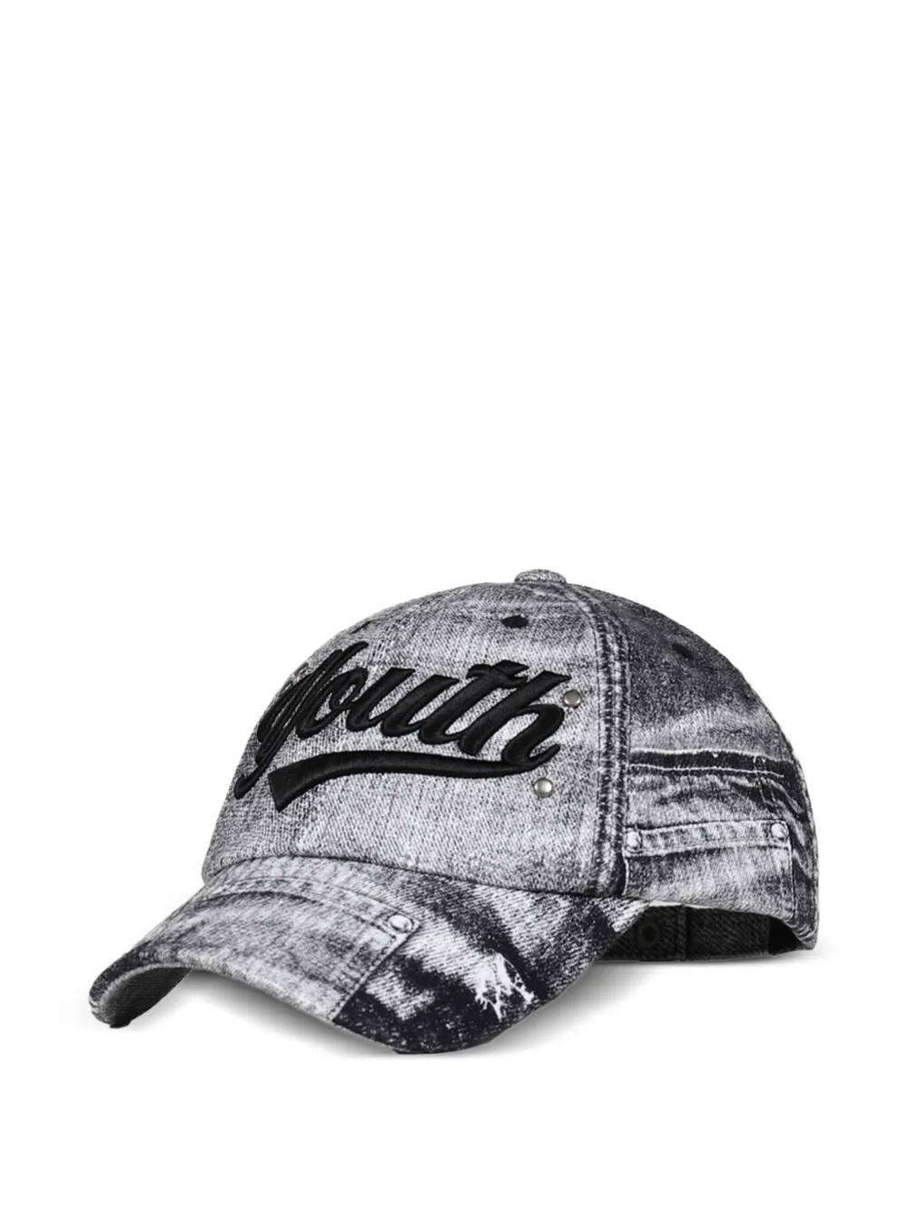 Andersson Bell denim-effect embroidered cap | Grey | Image 1