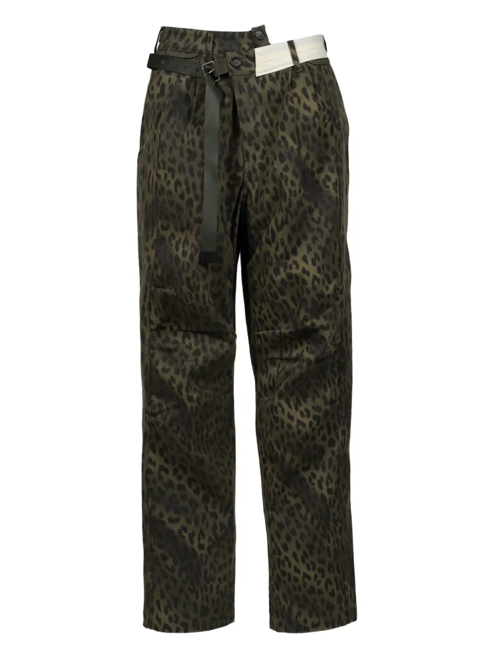 Andersson Bell leopard-print cargo trousers | Green | Image 1