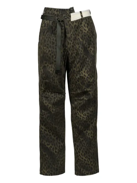 Andersson Bell leopard-print cargo trousers
