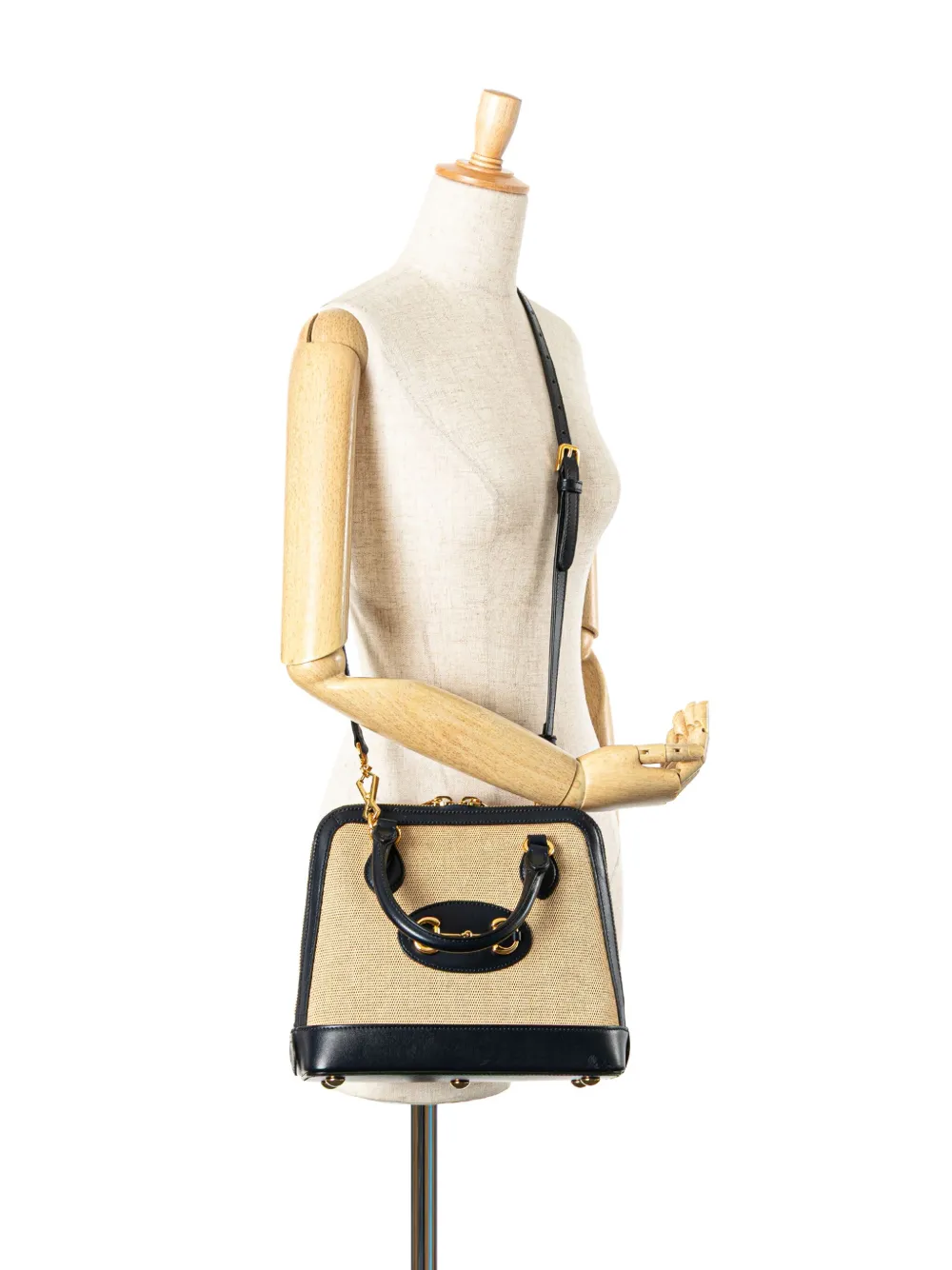 Gucci Pre-Owned 2016-present Small Canvas Horsebit 1955 satchel | Pre-Owned | Image 2