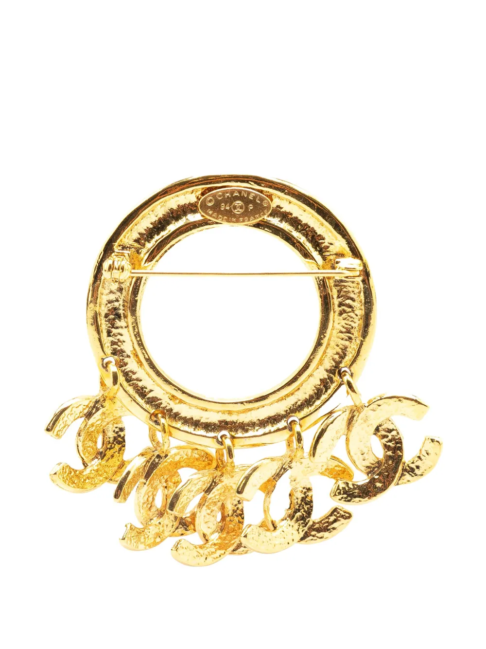 CHANEL Pre-Owned بروش بتعليقة CC ومطلي بالذهب 1994 | Image 2