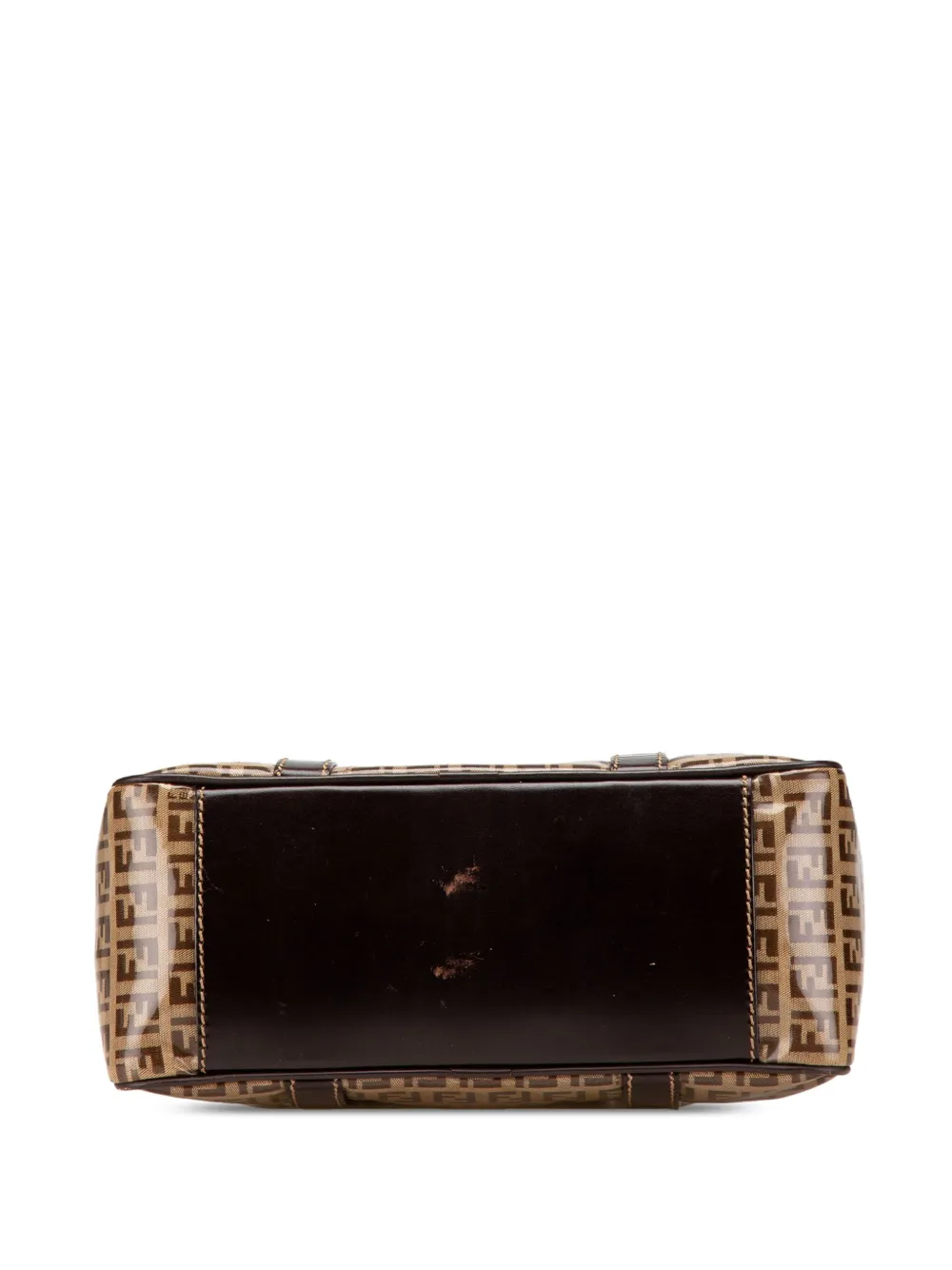 Pre-owned Fendi 2010-2024 Zucchino Crystal Handbag In Brown