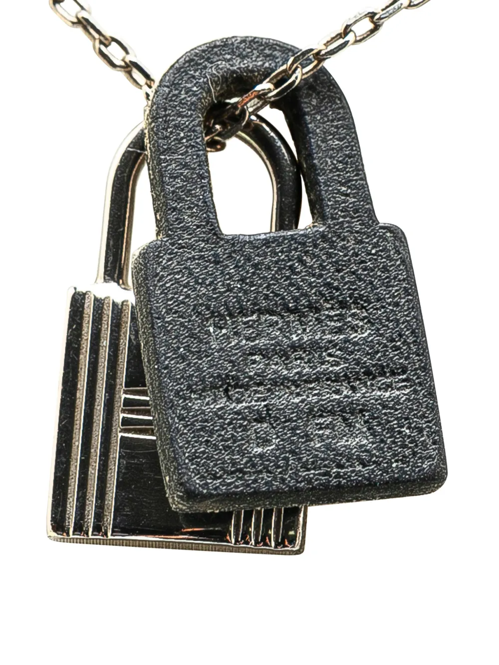 Hermès Pre-Owned 2019 palladierte Swift O Kelly Halskette mit Anhänger | Image 2