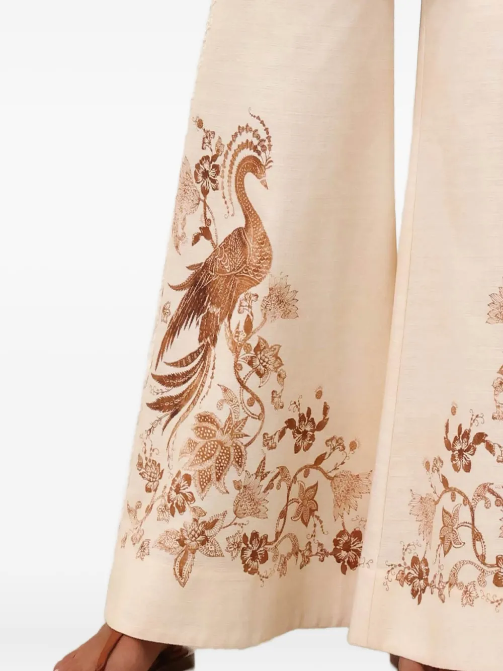 ZIMMERMANN embroidered trousers Beige