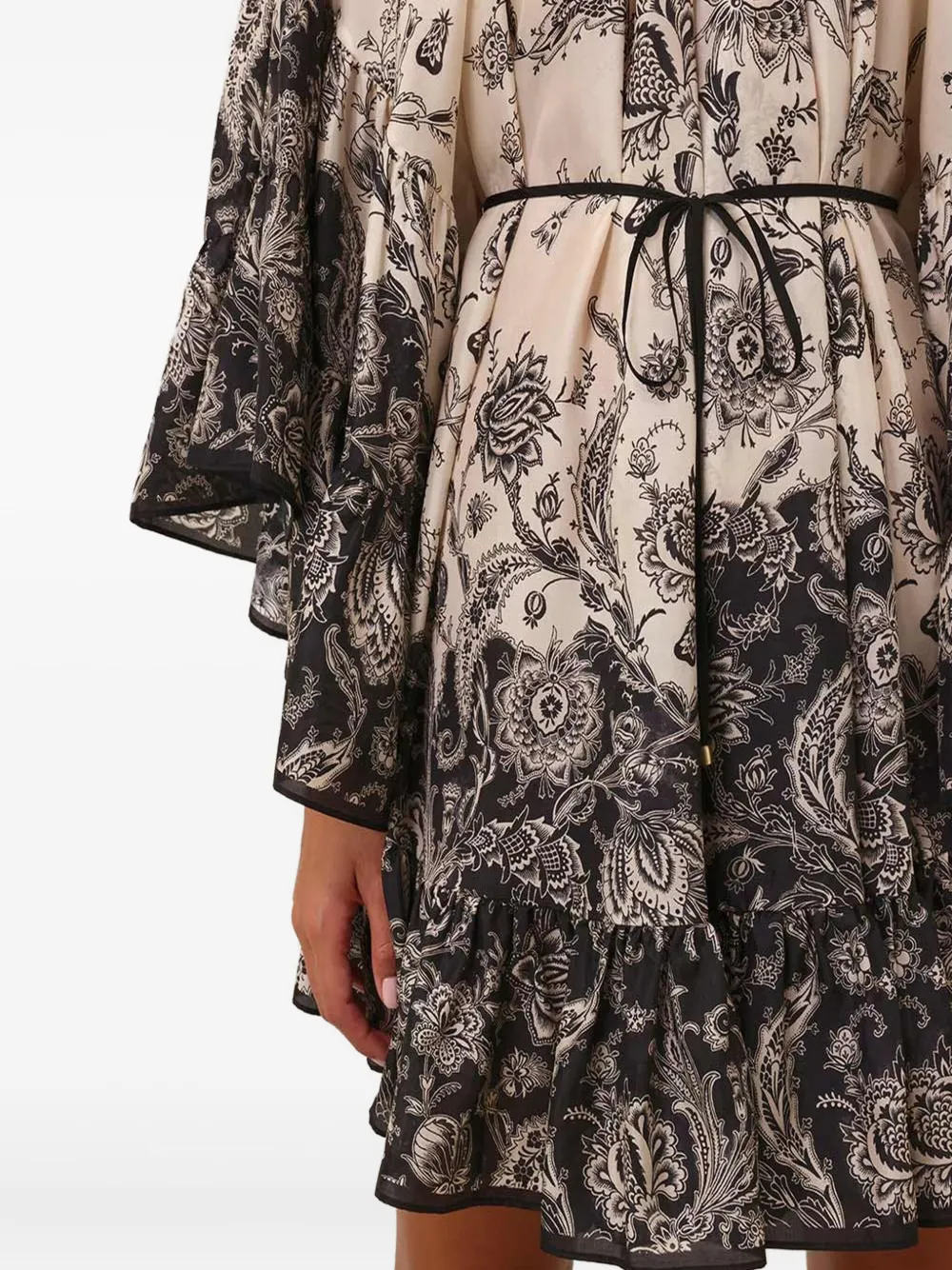 ZIMMERMANN Jurk met paisley-print Beige