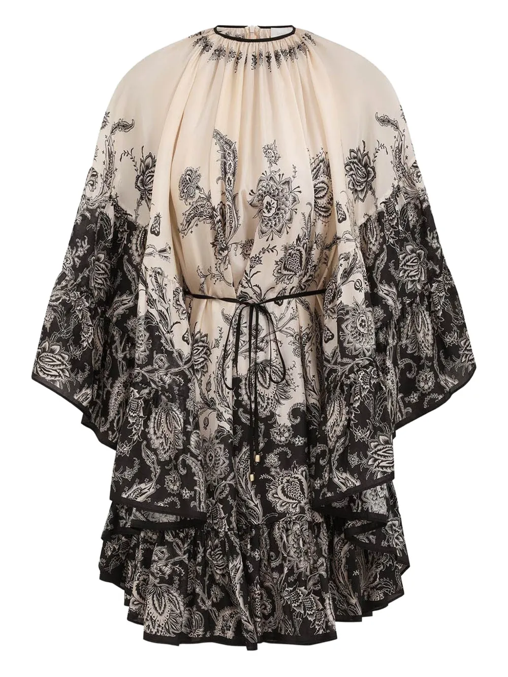 ZIMMERMANN paisley-print ruffled dress Beige