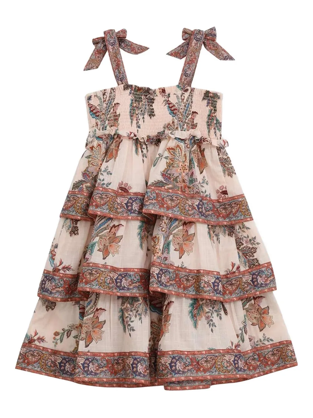 ZIMMERMANN Kids Rhiannon jurk Beige