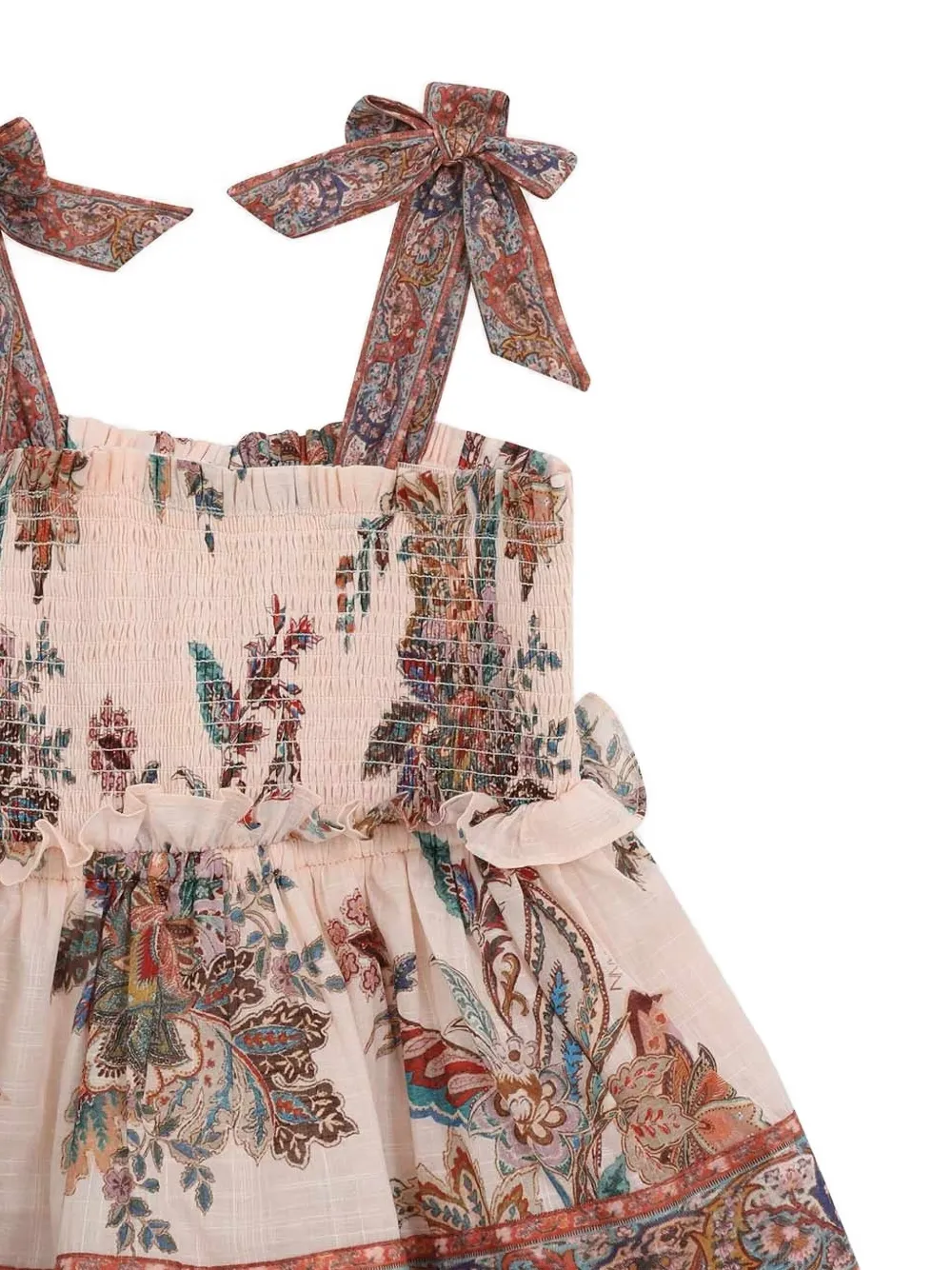ZIMMERMANN Kids Rhiannon jurk Beige